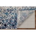 thumbnail image 4 of Feizy Indio Modern Diamond, Blue/Ivory/Gray, 3'11" x 6' Accent Rug Stain Fade Resistant Pet & Kid Friendly Bohemian & Eclectic Geometric Floor Rug for Living room Bedroom, 4 of 8