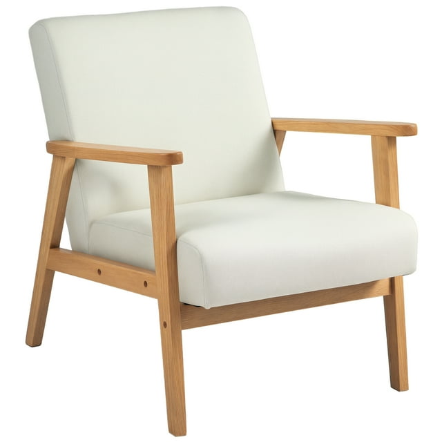 HOMCOM Mid-Century Modern Accent Chair for Living Room Bedroom