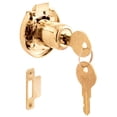 thumbnail image 1 of Prime Line U 10667 1 in. Brass Drawer & Cabinet Lock, 1 of 1