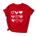 thumbnail image 4 of Ailaofu Women's Casual Heart Print T Shirts Summer Funny Short Sleeve Tops, 4 of 5