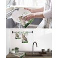 thumbnail image 5 of Easter Kitchen Dish Towels for Drying Dishes Set of 2, Spring Bunny Botanical Eucalyptus Leaves Plants Waffle Weave Microfiber Hand Tea Bathroom Towels Quick Dry & Absorbent Towel 12x12, 5 of 7