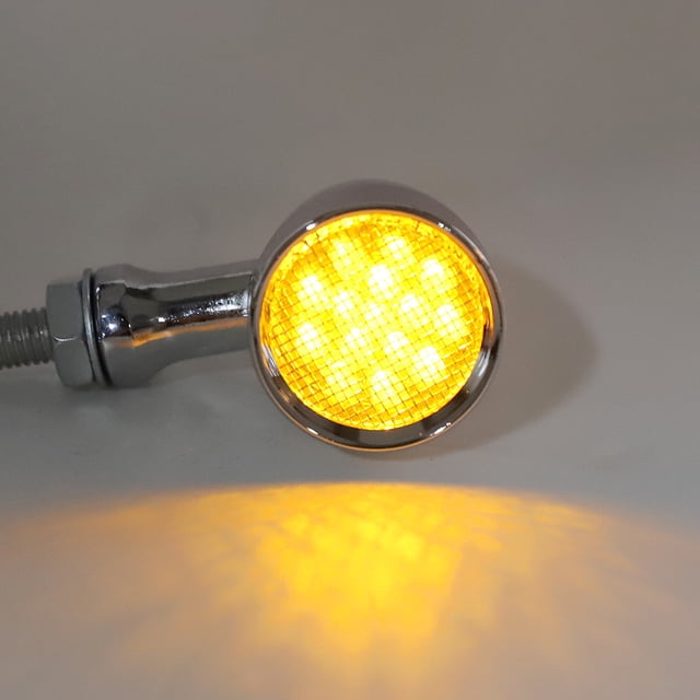 2Pcs Moto Clignotants Lampe Frein Lumière Vintage Calandre Modification Accessoire