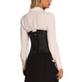 thumbnail image 3 of INSPIRE CHIC Women's Lace Up Back Steel Boned Waist Underbust Tight Shaper Corset Black L, 3 of 5