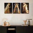 thumbnail image 2 of Virgin Mary Canvas Wall Art Our Lady of Guadalupe Radiating Golden Wall Decor Pictures Black Religious Catholic Poster Prints for Church Prayer Room Christian Home Decoration（Only canvas）, 2 of 6