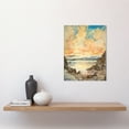thumbnail image 2 of Pastel Colour Atmospheric Cloud Sunrise Over Mono Lake Modern Watercolour Painting Unframed Wall Art Print Poster Home Decor Premium, 2 of 4