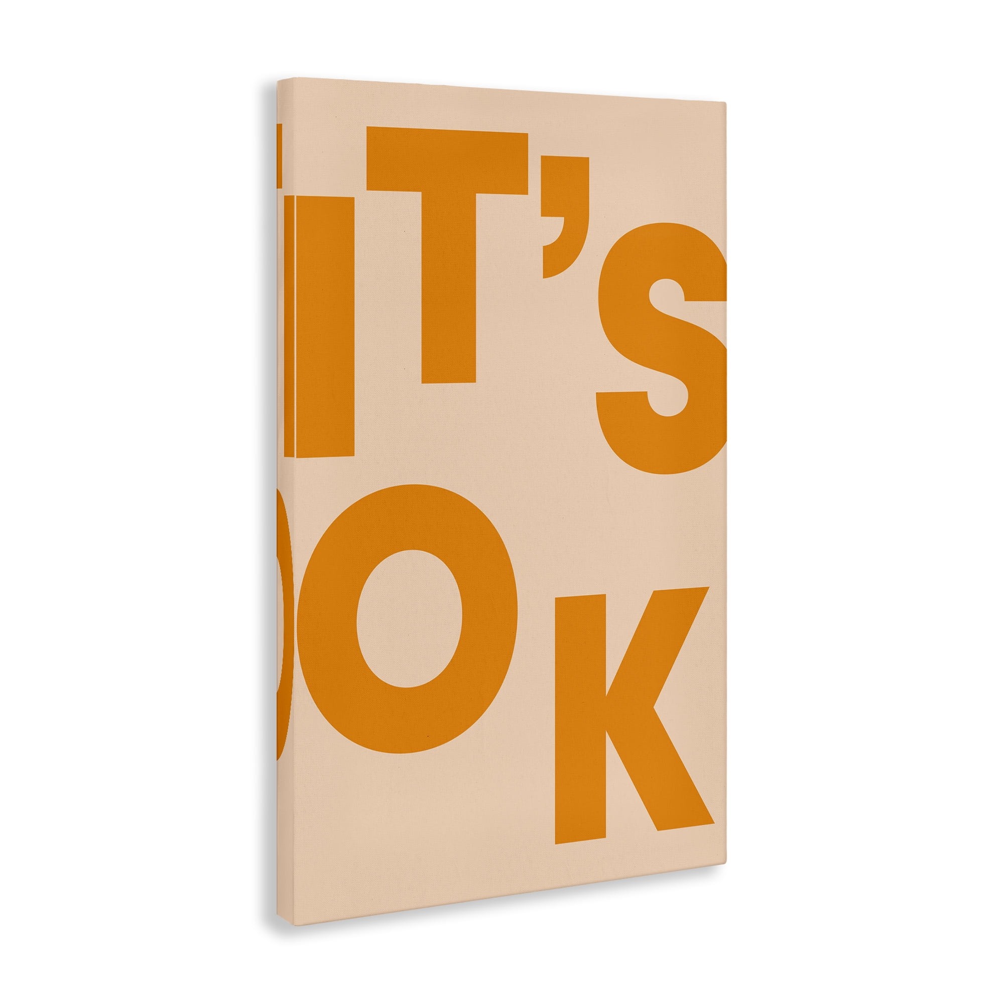 Stupell Industries It's OK Typography Typography Painting Gallery Wrapped Canvas Art Print Wall Art, 24 x 36