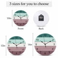 thumbnail image 6 of Wall Clock Teal Purple Wood Grain Clocks PVC Silent Non-Ticking Battery Operated Decorative Rustic Retro Wooden Plank Round Clock for Home Living Room Kitchen Bedroom Office Wall Decor 14 Inch, 6 of 9