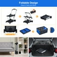 thumbnail image 3 of TROPOW Collapsible Shopping Cart, 2 Tier Rolling Storage Cart with Removable Crate, Multi Use Functional Folding Cart, Portable Grocery Cart On Wheels for Home, Office, Picnic, 3 of 7