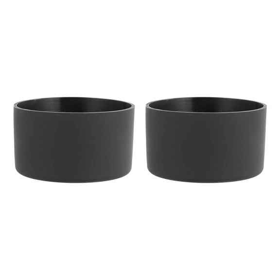 EXHUMKY 2-Pack Reusable Silicone Cup Sleeves Black Protective Covers for Travel, Hiking, and Outdoor Use