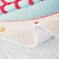 thumbnail image 5 of Manfei Baseball Sports Bed Spread Queen, Colorful Hearts Queen Coverlet Set, Pastel Pink Blue, Pink Reversible 3 Pieces, 1 Quilt and 2 Pillowcases, 5 of 7