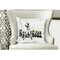 thumbnail image 4 of Ambesonne Sports Throw Pillow Cover 2 Pack, Baseball Grunge Batting, 24", Black Yellow White, 4 of 6