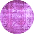 thumbnail image 1 of Ahgly Company Machine Washable Indoor Round Persian Purple Traditional Area Rugs, 7' Round, 1 of 4