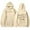 Beige, variant on IROINNID Christmas Hoodies for Women Hooded Pullover Letter Print Winter Thicken Fleece Tops with Pocket,Beige