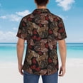 thumbnail image 6 of Daiia Hearts and French Bulldog Hawaiian Shirt for Men Gentle Cotton Regular Short Sleeve Casual-X-Large, 6 of 9