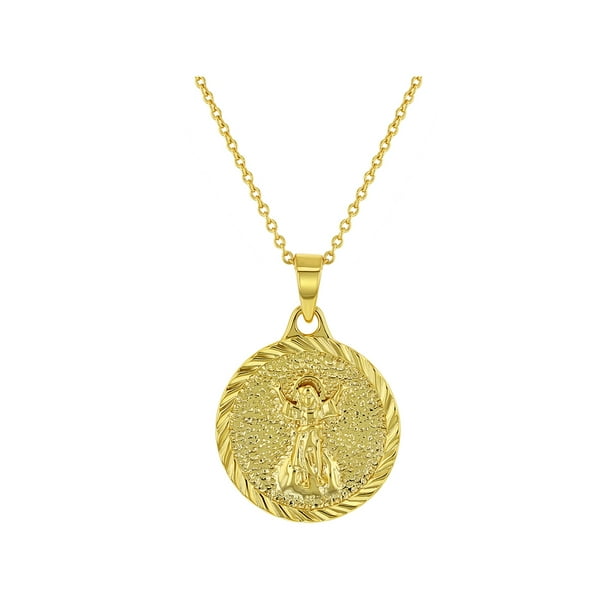 In Season Jewelry 18k Gold Plated Religious Divine Child Jesus Medal