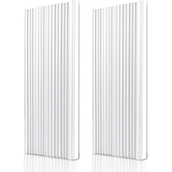 YANTON Window Air Conditioner Side Panels with Double Layers, Adjustable Insulation AC Side Panel, Window Unit RYANTONlacement Screen, Fits Up to 17" x 10", White