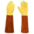 thumbnail image 6 of M/L/Xl Cowhide Gardening Flower Pruning Long Sleeved Protective Gloves White Xl, 6 of 6