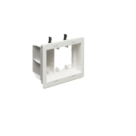 - Arlington - 3-Gang Recessed TV Box for Power & Low Voltage - White - TVBU507