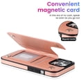 thumbnail image 4 of Allytechgroup Case for iPhone 16 Pro Max with Credit Card Slot, RFID Blocking PU Leather Slim Stand Shell Anti-shock and Anti-fall Military Grade Drop Protection for iPhone 16 Pro Max, Rosegold, 4 of 8