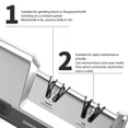 thumbnail image 3 of BIMZUC 2-Stage Electric Knife Sharpener 20-Degree Straight Edge with Diamond Abrasives for Kitchen Knife Sharpening and Polishing Tool (US Plug 110V, Black), 3 of 9