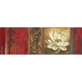 thumbnail image 3 of Pinto, Patricia 18x9 Black Modern Framed Museum Art Print Titled - Red Eclecticism with Water Lily, 3 of 5