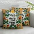 thumbnail image 3 of Nawypu  Green Quote Irish Blessing Clovers St. Patrick's Day Spring Home Sofa Chair Bed Decoration Lumbar Pillowcase  Decorative Throw Pillow Cover Case Rectangular, 3 of 5