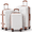 White, variant on Luggage Sets 3 Piece High-Quality ABS Hardside with Spinner Wheels ABS Suitcase with TSA Lock 20 24 28 inch Carry on Luggage Black
