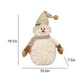 thumbnail image 3 of Loyerfyivos 19.7" Length Christmas Joy Snowman Family Decorations Xmas Snowman Figurines Winter Decor Handmade Snowman Figurines for Xmas Decor Gift - Christmas Party Home Snowman Decorations, 3 of 9