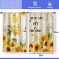 thumbnail image 3 of Sunflower Floral Kitchen Curtains - Rustic Flowers Vintage Retro Farmhouse Short Cafe Tier Curtains Spring Plant Bees Art Decor for Dining Room Rod Pocket Window Drapes 36 Inch Length 2 Panels, 3 of 5