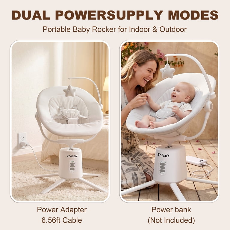 Electric Baby Swing with App Remote Control photo 5