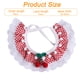 thumbnail image 2 of Collar para perro y gato, con perlas, con babero, bufandas bonitas, correa para el cuello, ideal para disfraces de mascotas (rojo), 2 of 5