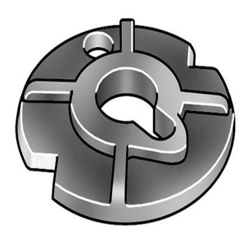 5/8" x 23/4" Plain Finish Malleable Iron Raised Washers, 25 pk