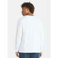 thumbnail image 2 of No Boundaries Cotton Oversized Tee with Long Sleeves, Men's & Big Men's, 2 of 5