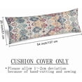 thumbnail image 4 of Boho Body Pillow Cover,Moroccan Vintage Bohemian Flowers, Long Pillowcase with Zipper Decorative Farmhouse Vintage Cushion Pillow Covers Soft Large Bedding Pillow Cases for Bedroom,Couch,Sofa,20"x54", 4 of 5