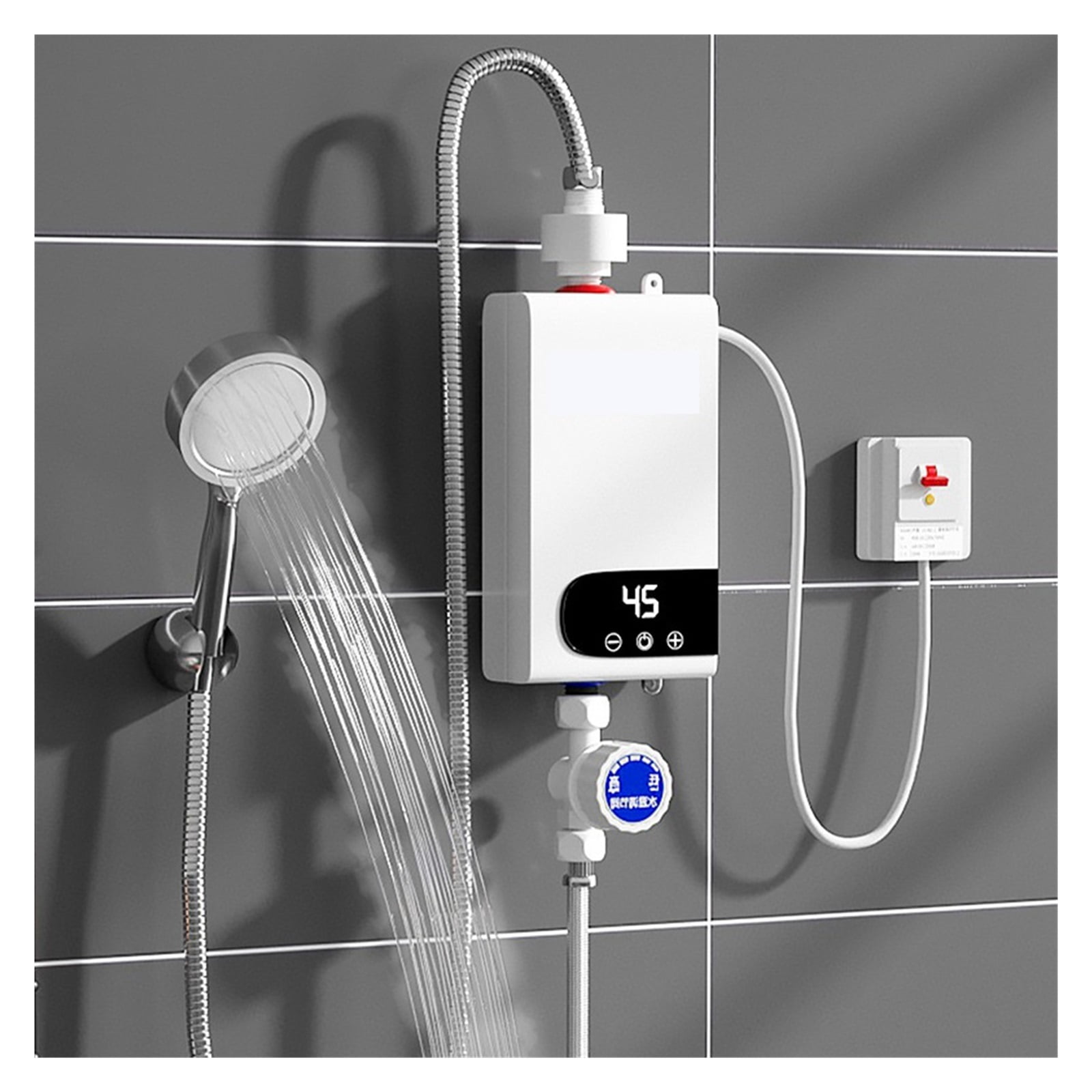 Instant Water Heater Shower Bathroom Faucet Hot Water Heater 3500W Digital Display ,Compact Design