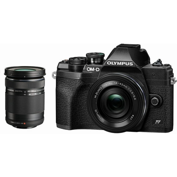 Olympus OM-D E-M10 Mark IV Black Body with Black M.Zuiko Digital ED 14-42mm F3.5-5.6 EZ Lens Kit