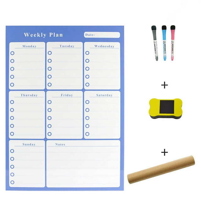 Bangcool Whiteboard Calendar Set Magnetic 11 x 16in Fridge Calendar Dry Erase Planner