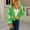Green, variant on Women's Cute Flower Cropped Cardigan Long Sleeve V Neck Open Front Floral Knit Sweater Tops Winter Warm Fuzzy Cropped Sweater Coats,XL,Black