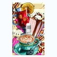 thumbnail image 1 of Metal Light Switch Wall Plate Outlet Cover (Coffee Beans Mocha Tea Marshmallow Treat Beige Yellow Letter - Single Toggle), 1 of 2
