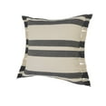 thumbnail image 5 of LR Home Ox Bay Gray/White Stripe All-Natural Cotton Pillow Cover, 5 of 8