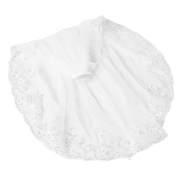 CIMAXIC Wedding Party Wedding Veil Comb Designed Bride Wedding Veil Bride Headdress Decorative Wedding Veil Bridal Dress Accessory Wedding Veil,39.37"X35.43"X0.04"