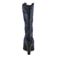 thumbnail image 6 of L'Artiste FORUTALUV Women's Embroidered Suede Lace-Up Boot – Baroque Velvet Mid-Shaft with Stacked Heel, 6 of 9