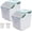 2Pcs,Green,45LB, variant on Airtight Flour Storage Container 25lb, Plastic Grain Storage Bucket, Rice Cereal Dispenser Organizer Box with Lid, Cat Dog Food Storage Bin with Measuring Cup, Scoop, Wheels, 2Pcs Green