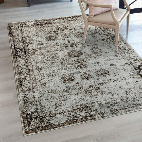 Unique Loom Sofia Collection Area Rug - Casino (3' 3" x 5' 3" Rectangle Beige/Tan)