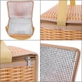 thumbnail image 2 of Yucurem Portable Wicker Rattan Picnic Bag, Outdoor Waterproof Food Container Basket, Tableware Food Container (A), 2 of 10