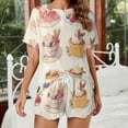 thumbnail image 2 of Cartoon Cake Pajamas Set Womens Loungewear Sleepwear 2 Piece PJ Sets, 2 of 7