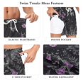 thumbnail image 5 of FORMRS Mens Swim Trunks Mesh Liner Quick Dry Casual Beach Board Shorts with Pockets, Sizes S-2XL, Gothic Floral Print, 5 of 9