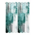 thumbnail image 2 of nqOlkjepod Outdoor Curtains for Patio Waterproof, Turquoise Ombre Outdoor Privacy Panels Grommet, Modern Abstract Mottled Texture Art Blackout Outside Curtains for Porch/Cabana 54"x84", 2 Panels, 2 of 8