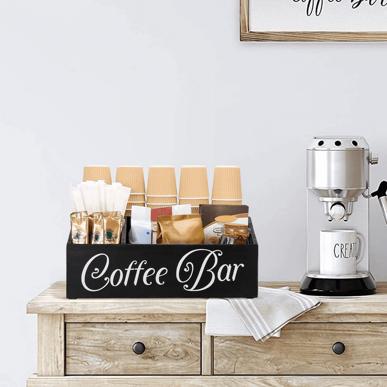Coffee Station Organizer Coffee Bar Essentials Condiment Pod Storage  Drawers, Coffee Bar Set Up For Countertop, Coffee Bar Accessories And  Organizer
