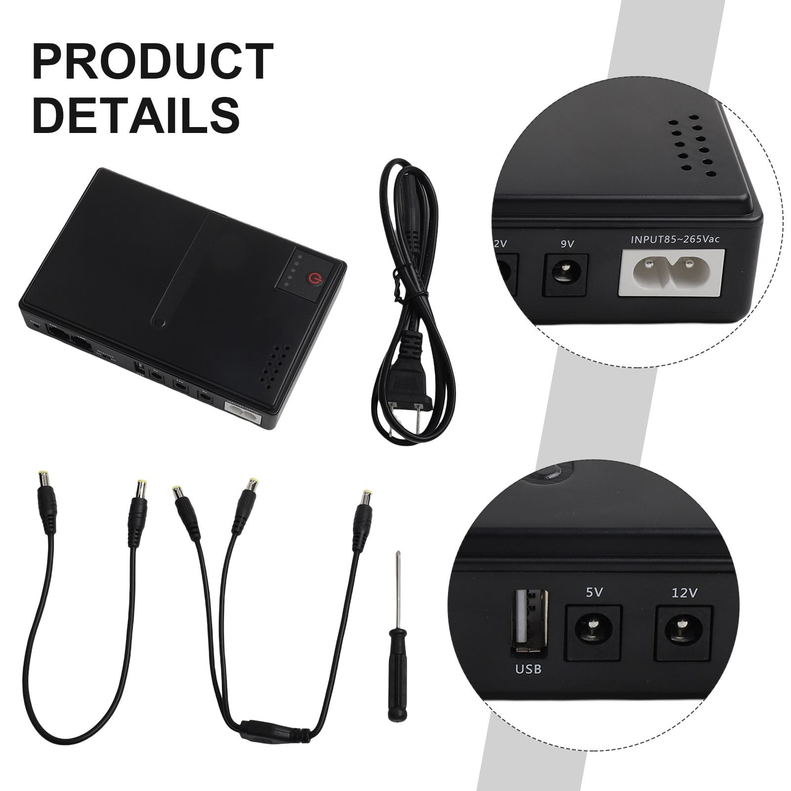 DC1018L 18W Mini Portable UPS Backup Power Adapters 5V 9V 12V Uninterruptible Power Supply Battery Backup For WiFi Router Camera